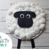 Paper plate sheep craft