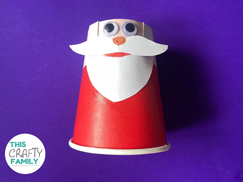 Paper cup Santa puppet - This Crafty Family