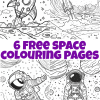 6 free space colouring pages