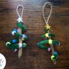 Pipe cleaner christmas tree ornaments