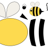 Free printable Cut and stick bee