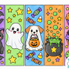 FREE colour in Halloween bookmarks